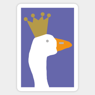 Funny Goose Crown Abstract Portrait Sticker